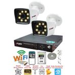 Fury 5525W 2 Kamera 5MP Lens 1080P 2MP Color Görüntü 320GB 8 Warm Led Gece Görüş Full HD Güvenlik Kamera Sistemi