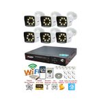 Fury 5525W 6 Kamera 5MP Lens 1080P 2MP Color Görüntü 320GB 8 Warm Led Gece Görüş FHD Güvenlik Kamera Sistemi