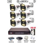 Fury 6 Kameralı Ip Güvenlik Kamerası Seti Sesli 4Mp Gece Renkli Su Geçirmez 1506S 500Gb