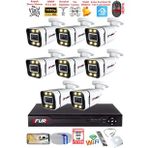 FURY 8 Kameralı 1080P Görüntü Gece Renkli Full Hd 4 x Ultra Led Gece Renkli Güvenlik Kamerası Seti 320GB