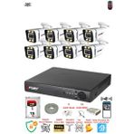 Fury 8 Kameralı Full Hd Gece Renkli - Su Geçirmez Ultra Led Güvenlik Kamerası Seti 1tb