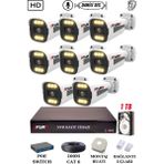 Fury 8 Kameralı Ip Güvenlik Kamerası Seti Sesli 4mp Gece Renkli Su Geçirmez 1506S 1tb
