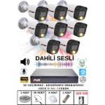 Fury 8 Li Sesli Gece Renkli Görüş Güvenlik Kamerası Su Geçirmez Güvenlik Kamerası Seti 320GB