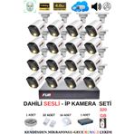 FURY Ip Güvenlik Kamera Seti 16 Kameralı Sesli 4mp Gece Renkli Su Geçirmez Ip5515s 320gb