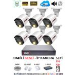 Fury Ip Güvenlik Kamera Seti 6 Kameralı Sesli 4Mp Gece Renkli Su Geçirmez Ip5515s 250Gb