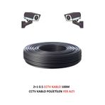 Fury Yer Altı Cctv Kablo 2+1 0.5mm Polietilen Güvenlik Kamera Kablo 100m
