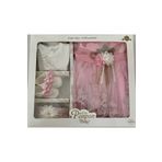 furya kids FURYA KİDS Kız Bebek 0-6 Ay Gelinlik Elbise 4 lü Mevlütlük Set Uzun Kollu Dantelli Premium Mevlütlük