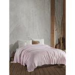 Fushia Bamboo Çift Kişilik Bambu Yatak Örtüsü Pudra - 200 x 230 cm