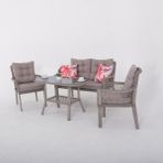 Fusion Ikili Rattan Bahçe Oturma Grubu | Gri | Rehome - Dikdörtgen - 1