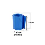 Fusion Tech Shrink Isıyla Daralan Makaron - 35mm Genişlik x 1 Metre Uzunluk - Mavi