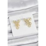 Füsun Küpesi Model Gold Renk Kelebek Model Pirinç Kadın Küpe - Ebj260404w41684