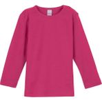 Fuşya Basic Çıtçıtlı Uzun Kollu Bebek Tişört - 9 - 12 Ay