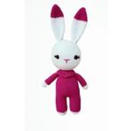 Fuşya Miniş Tavşan Uyku Arkadaşı Amigurumi Organik Oyuncak