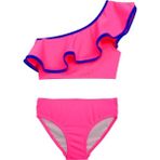 Fuşya mor biyeli kız çocuk bikini takım DB200621BT - 10 - 11 Yaş