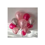 Fuşya - Pembe - Gümüş Karışık Metalik Balon 20 Adet