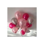 Fuşya - Pembe - Gümüş Karışık Metalik Balon 50 Adet