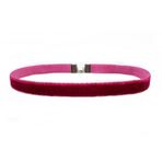 Fuşya Renk Kadife Choker Kadın Tasma Kolye