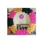 Fuşya Siyah Gold Balon Balon Zinciri 70 adet
