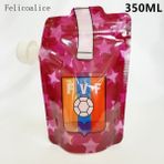 Futbol 1 Adet 350 ml Bpa Ücretsiz Yeniden Kullanılabilir Gıda Kese Bebek Sıkma Torbalar Plastik Smoothie Sıkma Gıda Torbaları Doldurulabilir Kilitli Çanta Saklama Poşetleri (Yurt Dışından) - Squeeze Bottles - Renkli