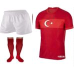 futbol forması halısaha Takım Forma Modeli Dijital Baskılı Forma Şort ve Çorap - Kırmızı - Beyaz