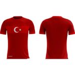 Futbol Forması Tek Üst Beyaz Kırmızı halısaha forması - Beyaz - Kırmızı - 6 - 7 Yaş