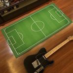 Futbol Sahası Desenli Oyun Odası Halısı Kaymaz Taban Çocuk Odası Halısı Bambu Kalite (80 x 200 cm)