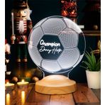 Futbol Severler İçin 3D LED Lamba - Kişiye Özel Logolu Futbol Topu Gece Lambası - Antrenöre, Oyuncuya ve Taraftarlara Hediye