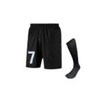 Futbol şortu futbol çorabı antrenman şort özel rakam baskılı S/XXL (Siyah 7, STANDART)