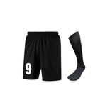 Futbol şortu futbol çorabı antrenman şort özel rakam baskılı S/XXL (Siyah 9, STANDART)