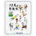 Futbol Sticker Set-1 16 Parça Telefon, Tablet, Defter, Laptop Sticker