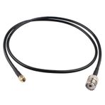 Futheda SMA kadın UHF SO239 dişi adaptör anten uzatma kablosu düşük kayıp RG58 koaksiyel Jumper kablosu 1m/3.3feet el jambon iki yönlü telsiz Walkie Talkie Kenwood Wouxun Baofeng
