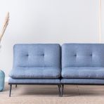 Futon Martin Mavi Üçlü Kanepe