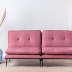Futon Martin Pembe Üçlü Kanepe