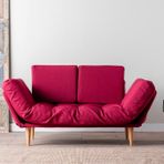 Futon Nina Bordo İkili Kanepe