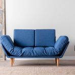 Futon Nina Mavi İkili Kanepe