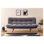 Futon Pafu Hippo Gri Yataklı Üçlü Koltuk