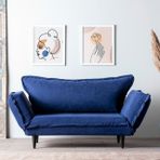 Futon Vino Lacivert İkili Kanepe
