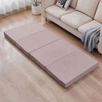 Futon Yataklar, Taşınabilir Tekli Katlanır Yatak Kalın Köpük Katlanır Koltuk Yatağı, Misafirler için Kamp ve Seyahat Yerden Tasarruflu 4 Katlı Tasarım