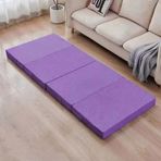 Futon Yataklar, Tekli Taşınabilir Katlanır Yatak Kalın Köpük Katlanır Koltuk Yatağı, Misafirler için Kamp ve Seyahat için İdeal Yer Tasarrufu 4 Katlı Tasarım