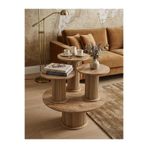 Future Decor Home Ahşap 4lü Sehpa Seti Zigon ve Orta