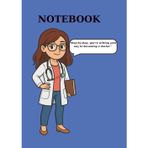 Future Doctor’s Notebook – Elegant Design with Alternating Blank and Dotted Pages: A4 Journal with Small Corner Illustration, Perfect for Teen Girls Studying Medicine