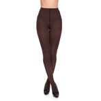 FUTURO FASHION Bayanlar Kadife Külotlu Çorap Katı Güvenli Tayt Opak Kalın Stil 100 Denye, cappuccino, S-M
