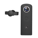 Fututech Ricoh Theta SC2 360° için koruyucu kılıf silikon lens kapağı, aksiyon kamerası için koruyucu kılıf, çizilmez, toz önleyici, aksesuarlar yedek parça (siyah)