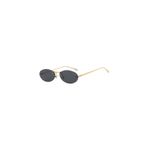Fuvion Gold Retro Oval Metal Çerçeve İnce Sap Unisex UV400 Vintage Retro Güneş Gözlüğü