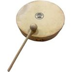 FUZEAU - 70627 – Ahşap tef – doğal deri Ø 20 cm küpe olmadan – 1 ahşap çekiç ile teslim edilir – sesin gerçekliği garanti edilir – 4 yaşından itibaren, bej