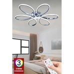 Fuzon 3 Renk Kumandalı Plafonyer Krom Led Avize Modern Orkide Led Avize