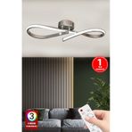 Fuzon 3 Renk Plafonyer Kumandalı Krom Kasa Led Avize Modern Sonsuzluk L Gümüş