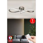 FUZON 3 Renk Plafonyer Kumandalı Krom Kasa Led Avize Modern Sonsuzluk Ledli Avize