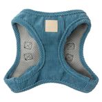 Fuzzyard Life Corduroy Step in Dog Harness | Çekme Yok Ayarlanabilir Köpek Yelek Koşum XX-Small Beden Irk Köpekler için | Günlük Koşu, Yürüyüş ve Antrenman için Boğulma ve Rahat Uyum | Fransız Mavisi