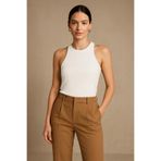 FV Halter Yaka Atlet, Pamuk Karışımlı, Biyeli, Beyaz, XL